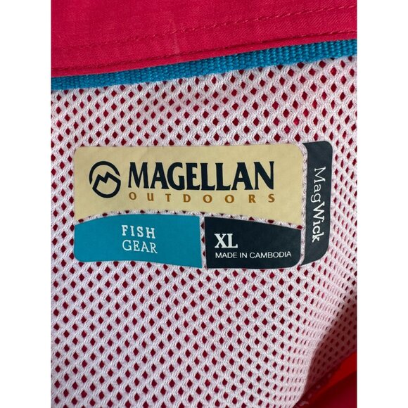 Magellan Outdoors Fish Gear Pink Sleeveless Button-Up Shirt XL Womens Polyester - Picture 4 of 16